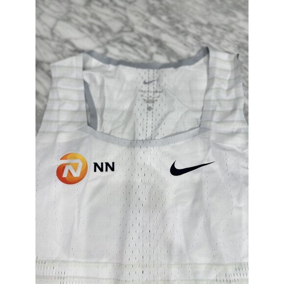 NIKE Aeroswift NN Singlet White Black Racing Running Tank Top Women's XL DR5850 - Picture 9 of 14
